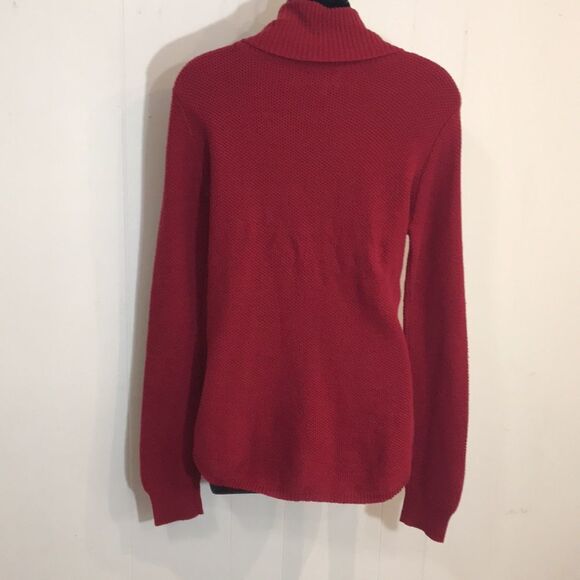 𝅺lucky Brand Red Lightweight Crowl Neck Sweater Small - Picture 2 of 5